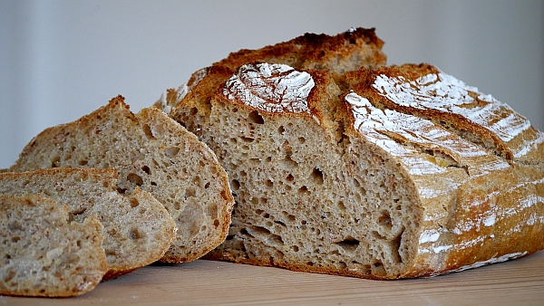Kartoffelbrot aufgeschnitten
